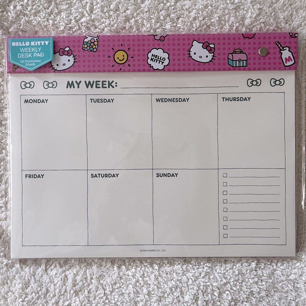 Hello Kitty desk planner.